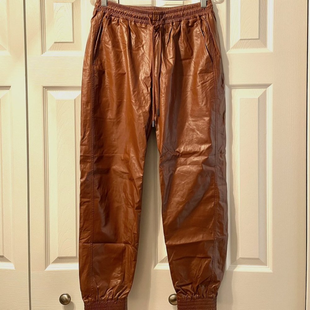 Leather Joggers